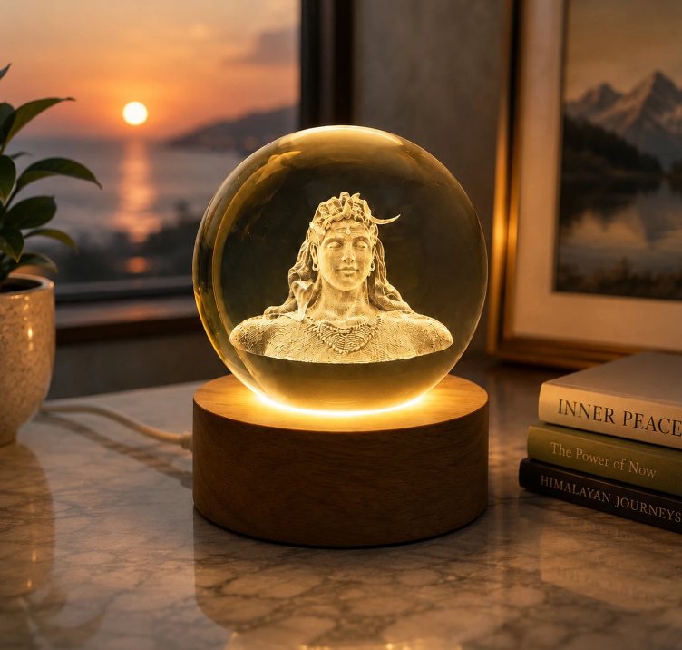 Divine 3D Adiyogi Shiva Crystal Ball Lamp (Buy 1 Get 1 Free) - Image 2